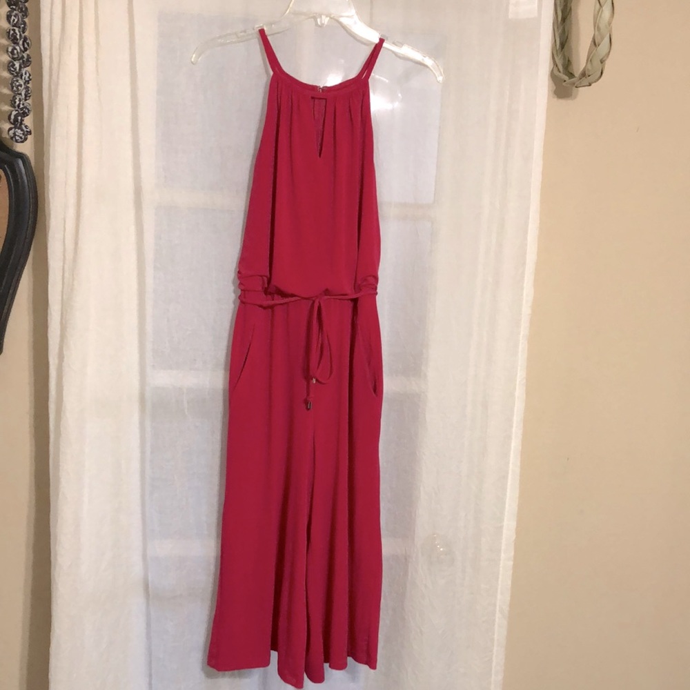 Pink ankle crop Jumpsuit size 8 petite